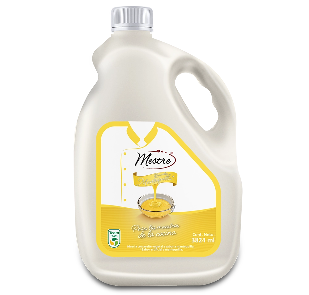 Mestre mezcla de aceite vegetal sabor a mantequilla